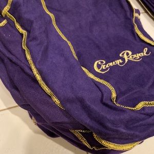 Lot of 10 Crown Royal Bags Drawstring Velvet Felt Bag Pouch Holder Liquor